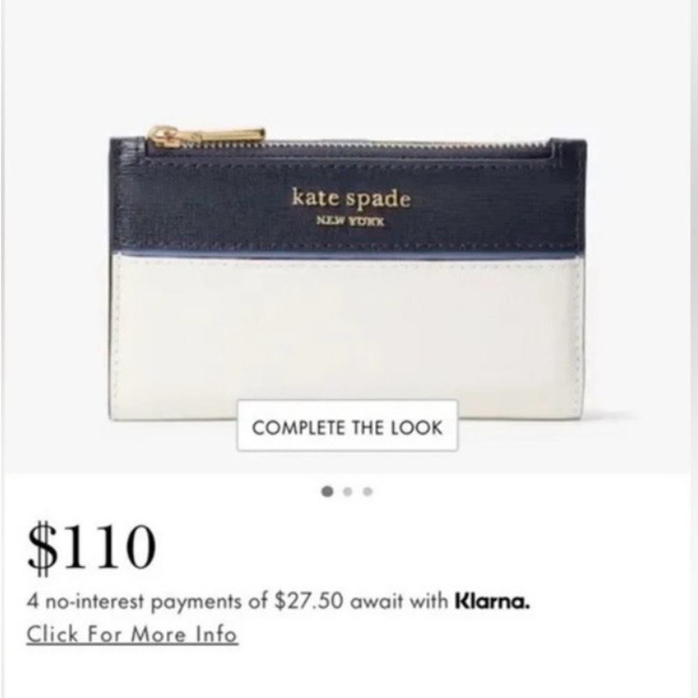 Kate Spade Morgan Colorblock Slim Wallet- NWOT